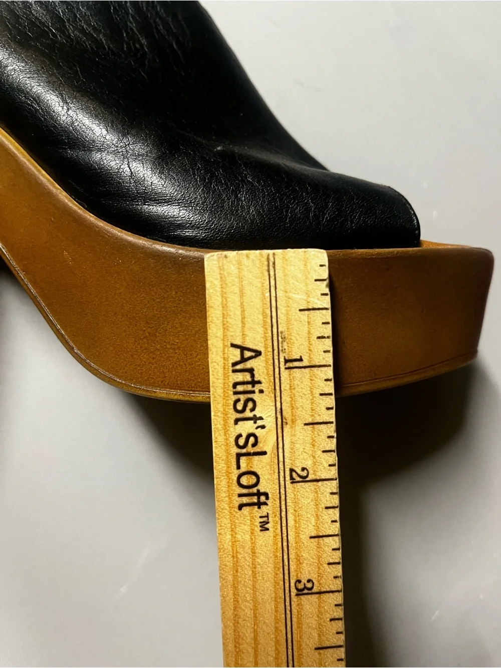 Scala Shoes Womens Size 39 Black Chunky Platform Mule Sandal Peep Toe Heels‎